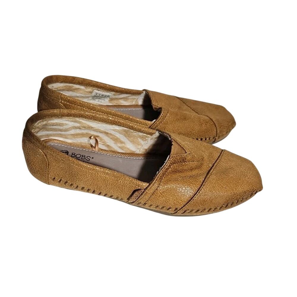 BOBS from Skechers Rain Dance Casual Loafers Comfort Slip On Shoes Tan Size 9